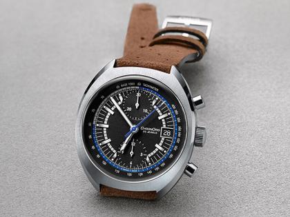Oris Chronoris Chronograph Williams 40th Anniversary Limited Edition – Herrenuhren Chronograph aus Edelstahl. Das Gehäuse ist tonneauform und silber. Das Lederarmband ist braun. Das Zifferblatt ist arabisch Index und schwarz. – Ansicht 2