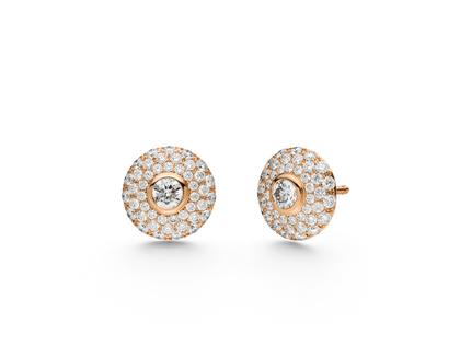 Schaffrath 360° - Three Sixty Ohrstecker Roségold mit Brillanten Paveé 0,800ct – Ohrschmuck Ohrstecker in roségold und aus 750 Rotgold.