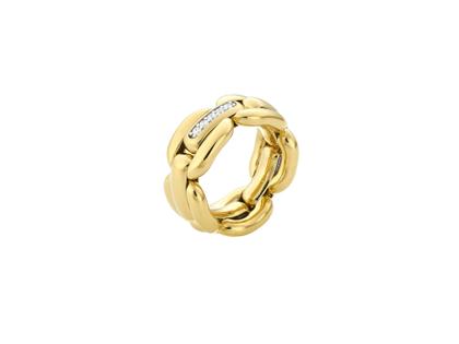Chimento X-Tend Ring Gelbgold breit mit Brillanten 0,090ct flexibel – Ringe Ring mit Besatz in gelbgold und aus 750 Gelbgold.
