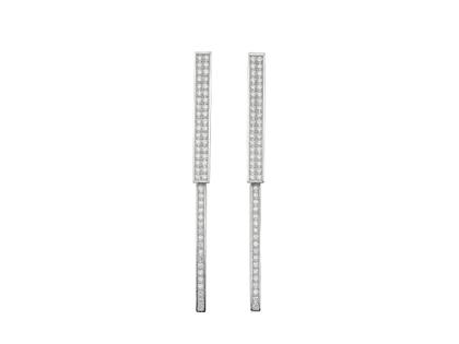 Angela Hübel Lametta Ohrhänger Platin mit Brillanten – Ohrschmuck Ohrhänger aus 950 Platin.