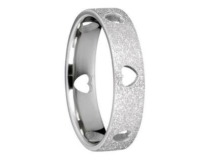 Bering Arctic Symphony Innenring breit Sparkling Effekt Edelstahl Herzen – Ringe Ring aus Edelstahl.