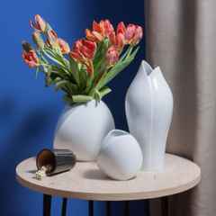 Meissen Vase Fischmaul klein 29 cm – Porzellanwaren Porzellanvase in weiß und aus Porzellan. – Ansicht 2
