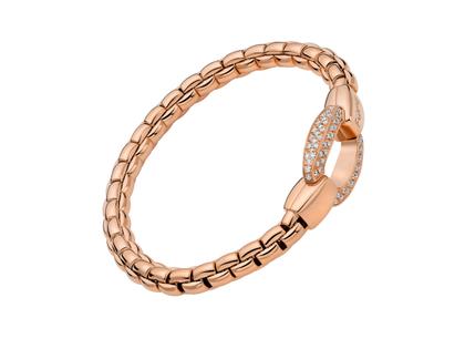 Fope Eka Flex'It Armband Roségold mit Brillanten – Armschmuck Armreif aus 750 Rotgold.