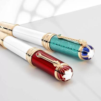 Montblanc 2022 Patron of Art: Limitierte Edition Homage to Albert Füllfederhalter 4810 – Schreibgeräte Füllfederhalter in rot und vergoldet. – Ansicht 4