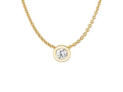 N1 Diamonds Collier Zarge Gelbgold 0,20ct 750/- Gold – Halsschmuck Collier aus 750 Gelbgold.