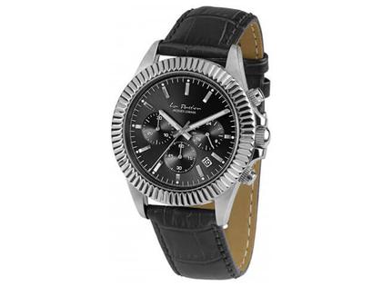 Jacques Lemans La Passion Quarz  Chrono Edelstahl anthrazit Lederband – Herrenuhren Chronograph aus Edelstahl. Das Gehäuse ist rund und silber. Das Lederarmband ist schwarz. Das Zifferblatt ist ein Index in grau.