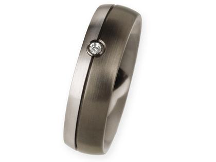 Ernstes Design Ring Nr. 102 R88 – Ringe Ring mit Besatz aus Titan, 950 Platin und und .