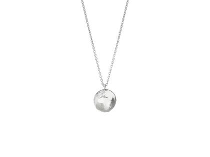 Schmuckwerk Meine Welt: Individuelle Weltkugel mit Ihren Lieblingszielen in Weißgold  8mm – Anhänger Anhänger ohne Besatz aus 750 Weißgold.