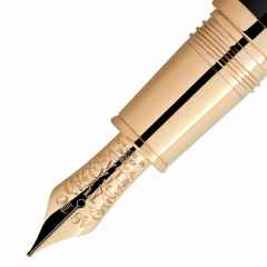 Montblanc Writers Edition                   2023: Robert Louis Stevenson Limited Edition 1883 Füllfederhalter – Schreibgeräte Füllfederhalter in gelbgold und aus Metall und vergoldet. – Ansicht 2