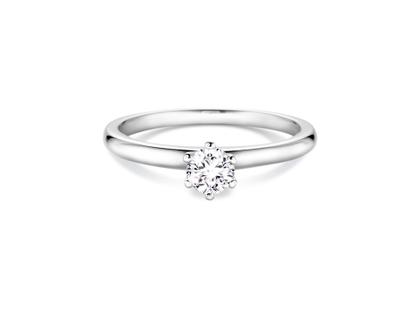 N1 Diamonds Verlobungsring 6er Krappe Weißgold 0,41ct 585/- Gold – Ringe Ring mit Besatz aus 585 Weißgold.