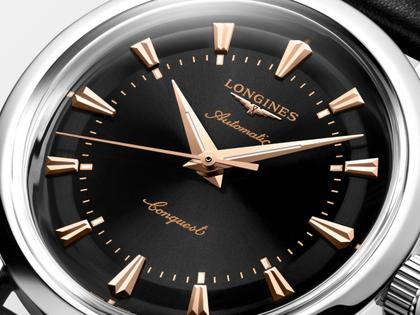 Longines Conquest Heritage Automatik Edelstahl 38mm schwarzes  