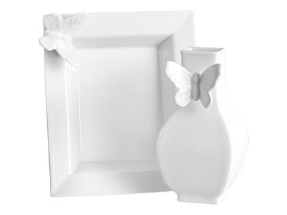 Meissen Home-Deco-Set Butterfly Collection Vase und Vide-Poche weiß – Porzellanwaren Porzellandekoration in weiß und aus Porzellan.