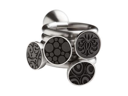 Apero Carbon Ring mit Gravur – Ringe Ring aus Edelstahl, Carbon und und .