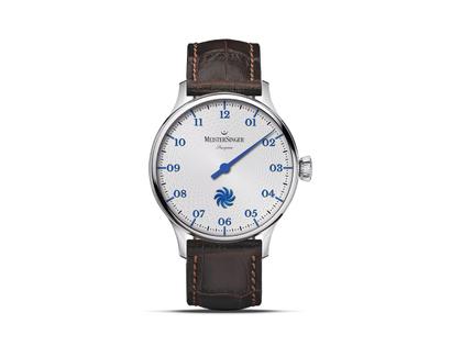 MeisterSinger Pangaea Automatik Edelstahl 40mm silbernes Zifferblatt braunes Lederband – Herrenuhren Uhr ohne Datum aus Edelstahl. Das Gehäuse ist rund und silber. Das Lederarmband ist braun. Das Zifferblatt ist arabisch und silber.