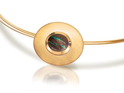 Cédé Art of Jewellery Anhänger Gelbgold mit Boulderopal – Anhänger Anhänger mit Besatz aus 750 Gelbgold.