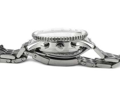 Breitling Navitimer B01 Chronograph 43 Automatik Edelstahl schwarzes Zifferblatt Metallband AB0121211B1A1 Full Set mit Garantie Occasion – Herrenuhren Chronograph aus Edelstahl. Das Gehäuse ist rund und silber. Das Edelstahlarmband ist silber. Das Zifferblatt ist ein Index in schwarz. – Ansicht 3