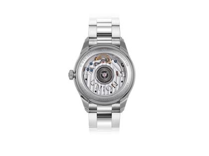 Union Glashütte Viro Datum Automatik Edelstahl 34mm silberfarbenes Zifferblatt Metallband – Damenuhren Uhr mit Datum aus Edelstahl. Das Gehäuse ist rund und silber. Das Edelstahlarmband ist silber. Das Zifferblatt ist ein Index in silber. – Ansicht 2