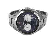Rado HyperChrome Gent Automatic Chronograph XXL Limited Edition Plasmakeramik R32022102 Full Set mit Garantie Occasion – Herrenuhren Chronograph aus Edelstahl und Keramik. Das Gehäuse ist rund und grau. Das Keramikarmband ist grau. Das Zifferblatt ist arabisch Index und blau.
