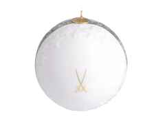 Meissen Baumschmuck Kugel "Meissen Christmas Star" blau mit goldener Öse – Porzellanwaren Porzellandekoration in weiß und aus Porzellan und vergoldet. – Ansicht 2