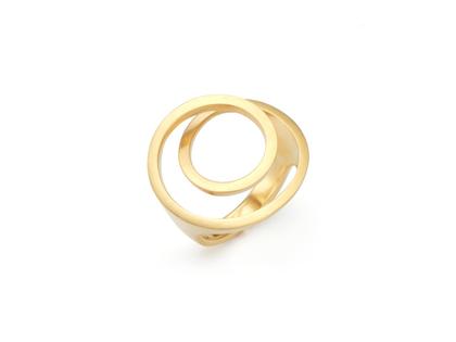 Angela Hübel Pirouette Ring Gelbgold mattiert – Ringe Ring in gelbgold und aus 750 Gelbgold.