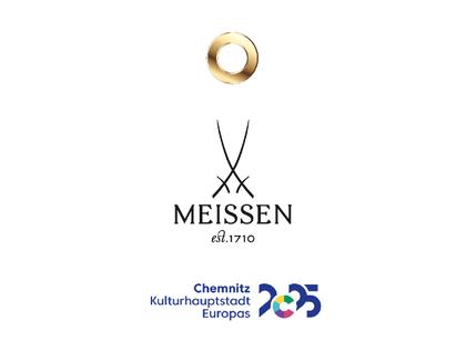 Meissen Platte 25 x 25 cm Juwelier Roller Art Edition "Christian Lang, Im Visier" limitiert – Porzellanwaren Tafelporzellan in weiß und aus Porzellan und vergoldet. – Ansicht 4