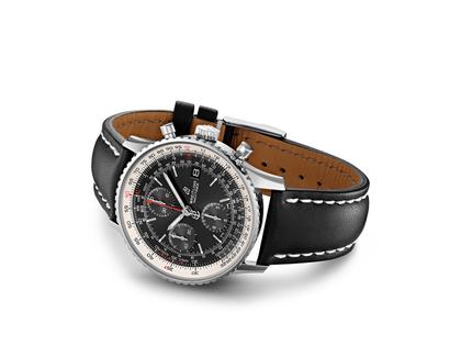 Breitling Navitimer 1 Chronograph 41 Edelstahl schwarz Lederband 