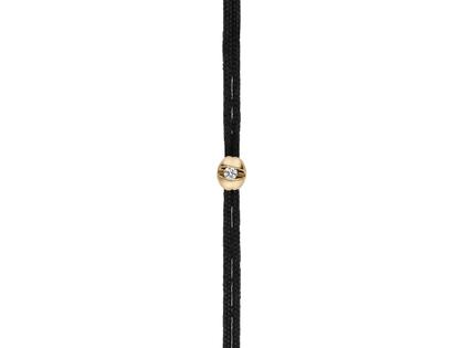 Schaffrath Colortaire Armband Gelbgold mit Brillant 0,015 Midnight – Armschmuck Armband in schwarz und aus 750 Gelbgold.