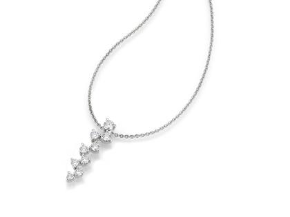 N1 Diamonds Kette mit Anhänger Weißgold Brillanten – Halsschmuck Kette mit Anhänger aus 750 Weißgold.
