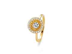 Jörg Heinz Swing Boho Ring Regular Gelbgold mit Brillanten 0,480ct – Ringe Ring mit Besatz aus 750 Gelbgold.