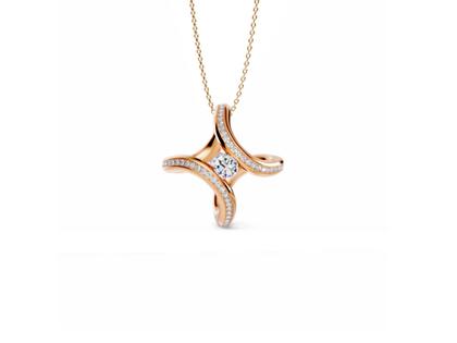 Niessing Spannring Ära Highlights Anhänger Classic Red 17mm mit Brillanten 0,540ct – Anhänger Anhänger mit Besatz in rotgold und aus 750 Rotgold.