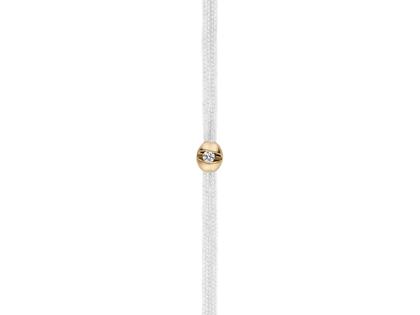 Schaffrath Colortaire Armband Gelbgold mit Brillant 0,015 White Lotus – Armschmuck Armband in weiß und aus 750 Gelbgold.