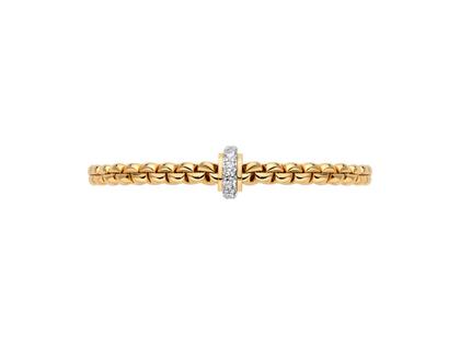 Fope Eka Flex'It   Armband   schmal Gelbgold 1 Ronde mit Brillanten 0,89ct M flexibel – Armschmuck Armband aus 750 Gelbgold, 750 Weißgold und und . – Ansicht 3