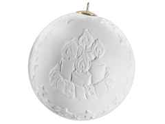 Meissen Baumschmuck Kugel mit Relief Krippe – Porzellanwaren Porzellandekoration in weiß und aus Porzellan. – Ansicht 2