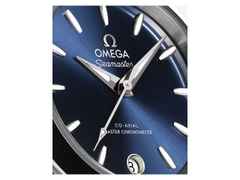 Omega Seamaster Aqua Terra 150M Automatik Edelstahl 30mm blaues Zifferblatt Metallband – Damenuhren Uhr mit Datum aus Edelstahl. Das Gehäuse ist rund und silber. Das Edelstahlarmband ist silber. Das Zifferblatt ist ein Index in blau. – Ansicht 2