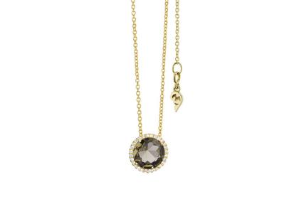 Capolavoro Espressivo Anhänger Gelbgold mit Rauchquarz und Brillanten 0,100ct – Anhänger Anhänger mit Besatz aus 750 Gelbgold.