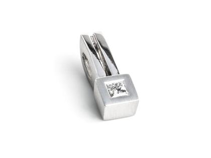 Meilenstein Set   8 Anhänger Platin Diamant Princess – Anhänger Anhänger mit Besatz aus 950 Platin.