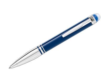Montblanc StarWalker Blauer Planet Doué Kugelschreiber Edelharz platiniert – Schreibgeräte Kugelschreiber aus Edelharz und und platiniert.