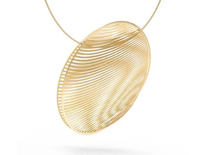 Niessing Mirage Anhänger oval 80mm Classic Yellow – Anhänger Anhänger ohne Besatz aus 750 Gelbgold.