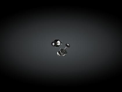 André Ribeiro Ohrstecker Kautschuk mit Brillanten 0,04 – Ohrschmuck Ohrstecker aus 750 Weißgold, Kautschuk und und .