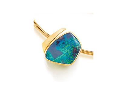 Cédé Art of Jewellery Anhänger Gelbgold mit Opal – Anhänger Anhänger mit Besatz aus 750 Gelbgold.