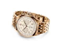 Breitling Premier B01 Chronograph 42 Automatik Rotgold beiges Zifferblatt Rotgoldband – Herrenuhren Chronograph aus 750 Rotgold. Das Gehäuse ist rund und roségold. Das Goldarmband ist roségold. Das Zifferblatt ist arabisch und beige. – Ansicht 3