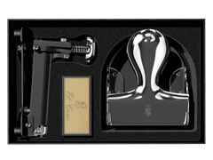 El Casco Geschenkset Locher und Tischhefter schwarz und verchromt – Büroaccessoires Büroset . – Ansicht 2