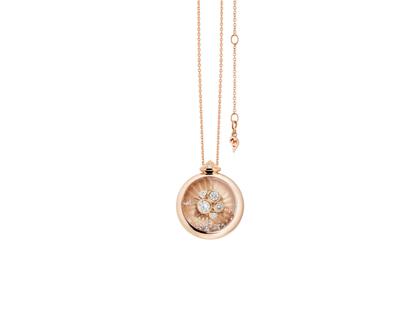 Capolavoro Billion Dreams Dreamys Kette mit Anhänger Prosecco-Bubble Roségold 60cm mit Brillanten 0,730ct – Halsschmuck Kette mit Anhänger aus 750 Rotgold.