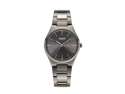 M&M New Classic Quarz Edelstahl IP-Grau 36mm graues Zifferblatt Metallband – Damenuhren Uhr ohne Datum aus Edelstahl und IP beschichtet. Das Gehäuse ist rund und grau. Das Edelstahlarmband ist grau. Das Zifferblatt ist ein Index in anthrazit.