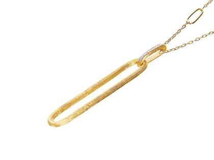 Nanis Libera Kette mit Anhänger Gelbgold groß – Halsschmuck Collier aus 750 Gelbgold. – Ansicht 3