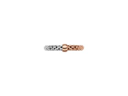 Fope Essentials Ring zweifarbig Weißgold / Roségold schmal flexibel Weite M – Ringe Ring aus 750 Weißgold/Rotgold. – Ansicht 3