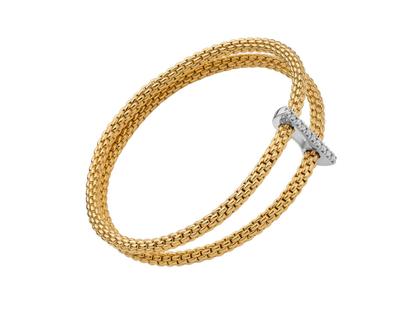 Fope Prima Armband Gelbgold und Weißgold mit Brillanten – Armschmuck Armband aus 750 Gelbgold, 750 Weißgold und und .