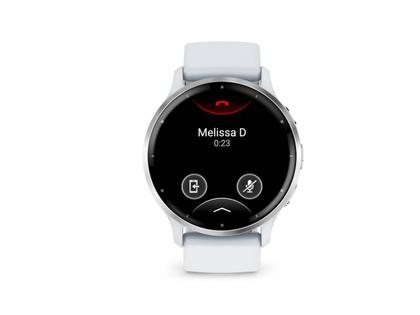 Garmin Venu 3 faserverstärktes Polymer Steinweiß 45mm steinweißes Kautschukband – Herrenuhren Uhr Multifunktion aus Edelstahl, Kautschuk und Kunststoff. Das Gehäuse ist rund und weiß. Das Kautschuk / Kunststoff / Silikon Armband ist weiß. Das Zifferblatt ist digital und schwarz. – Ansicht 2