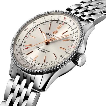 Breitling Navitimer 1 Automatic 35 silbernes Zifferblatt 