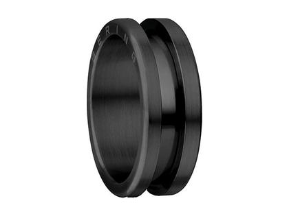 Bering Arctic Symphony Herren Außenring schmal blank Edelstahl IP schwarz – Ringe Ring aus Edelstahl.